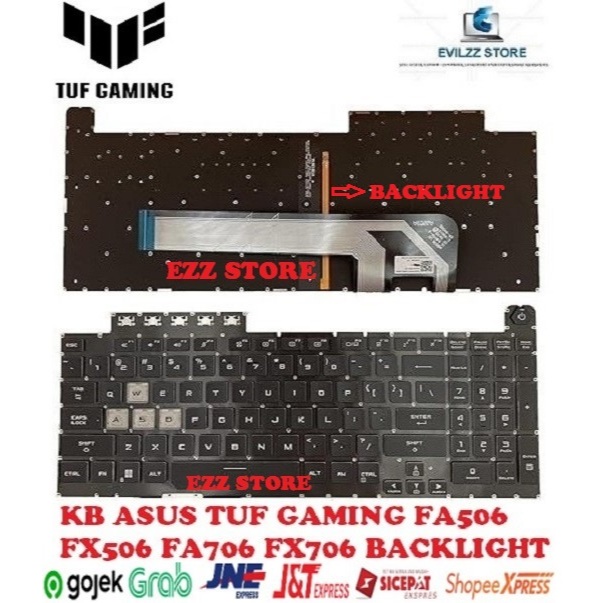 Hitam Asus TUF GAMING คีย์บอร์ด F15 FX506 FX506H FX506HM FX506HCB FX506HF FX506L FX506LH FX506LI FX5