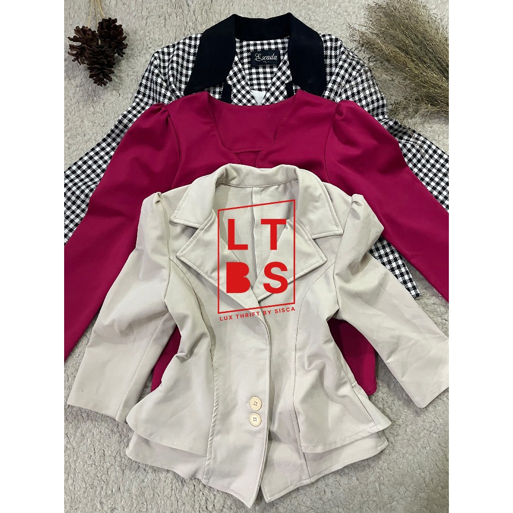 เบลเซอร์ผู้หญิง Z4RA H8M UN1QL0 สไตล์เกาหลี Casual สํานักงานอย่างเป็นทางการดู LTBS.id