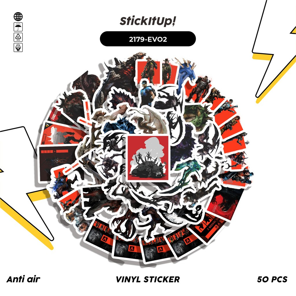 50 ชิ้นสติกเกอร์ชุดเกม EVOLVE CHAR MIX 02 น่ารักความงามไวนิลกันน้ําสําหรับ Freebies สติกเกอร์หนังสือ