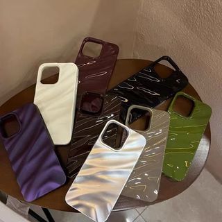Dazzle Silicone Wave Glossy Case Shockproof - Casing Hp Gelombang Compatible For Iphone 6 7 6+ 7+ 8+ X Xs Xr 11 12 13 14 15 16 17 17Air Pro Promax Rci216