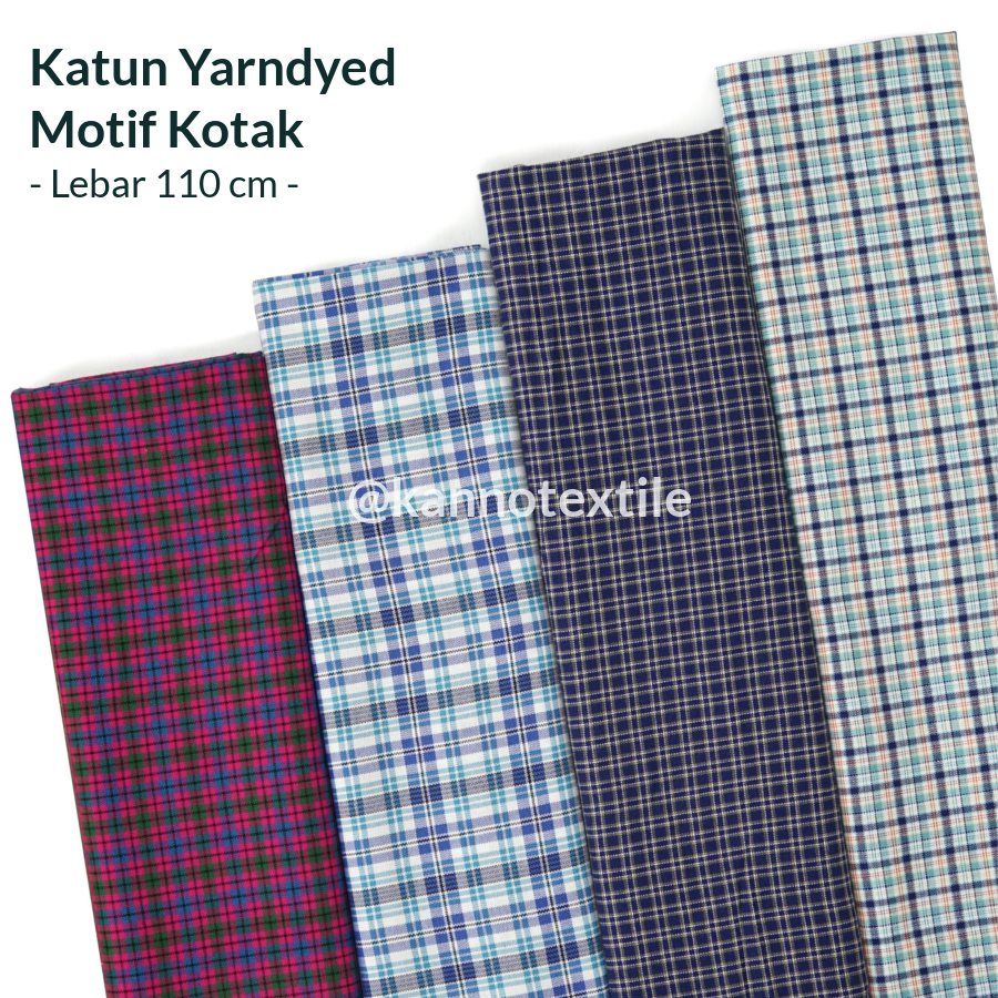 KATUN ผ้าผ้าฝ้าย YARNDYED พร้อมผ้า CHECK PATTERN 476UN/807BR/827BR/888BR