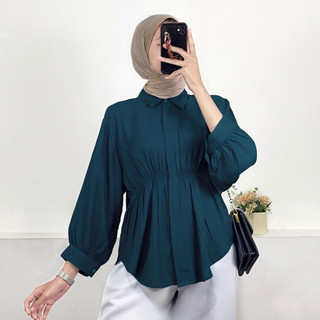 AIKO SHIRT BLOUSE / KEMEJA KERUT WANITA / KEMEJA WANITA RAYON IMPORT PREMIUM