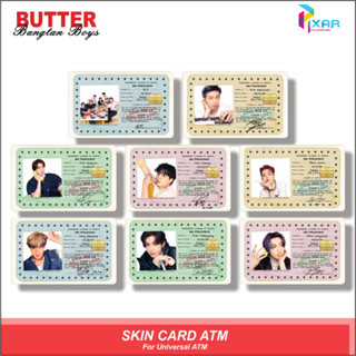 สติกเกอร์การ์ด ATM E-MONEY ATM MOTIF VER. Atm SKINCARD ครีมทาผิว ป้องกันรอยขีดข่วน