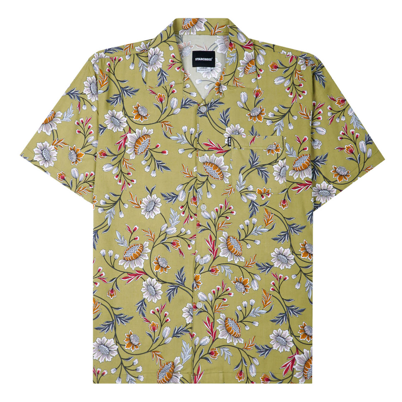 STARCROSS เสื้อฮาวาย - HS HW 138 - Sage
