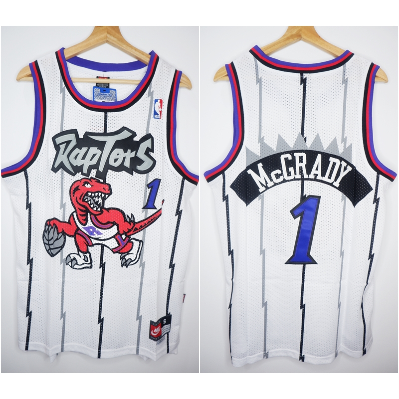 NBA CLASSIC HWC RAPTORS 1 TRACY MCGRADY เสื้อฟุตบอลโลโก้สีขาว