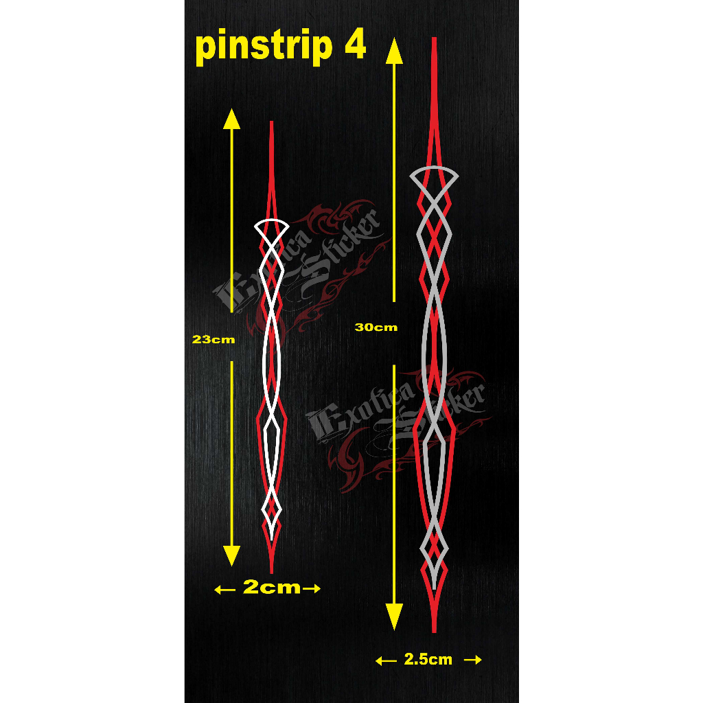 Pinstriping สติ๊กเกอร์ตัดตัวรถมอเตอร์ไซค์ 4 ตัว