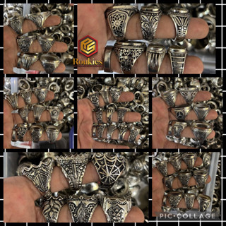 [ขายส่ง] แหวนอัลปาก้า สีดํา 20 ชิ้น