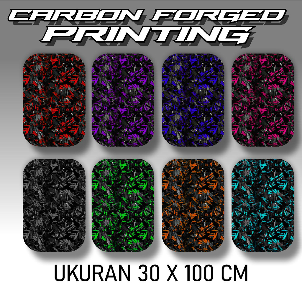 FORGED PRINTING CARBON MOTIF STICKER - FORGED CARBON - สติ๊กเกอร์คาร์บอน UNIVERSAL