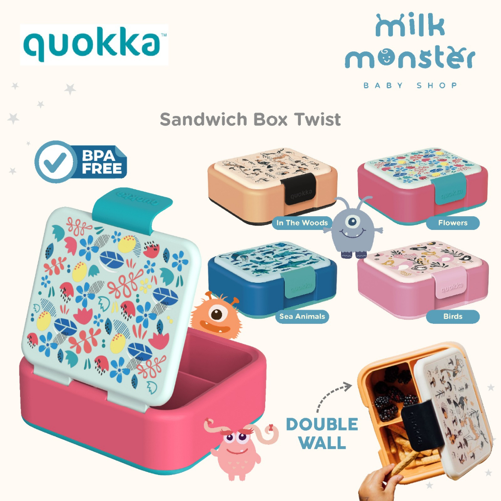 Qukeka Kids Sandwich Box Twist / กล่องข้าว / กล่องข้าวเด็ก