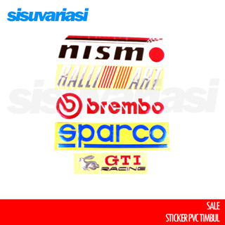 Ralliart Nismo Sparco Brembo GTI สติกเกอร์นูน สําหรับติดตกแต่งรถยนต์