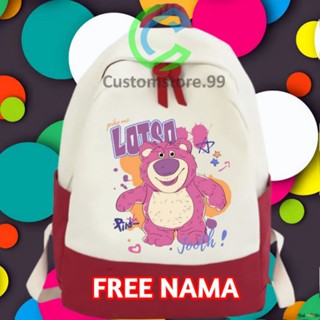 Lotso TOY STORY กระเป๋าเป้สะพายหลัง สําหรับเด็ก ฟรีชื่อ