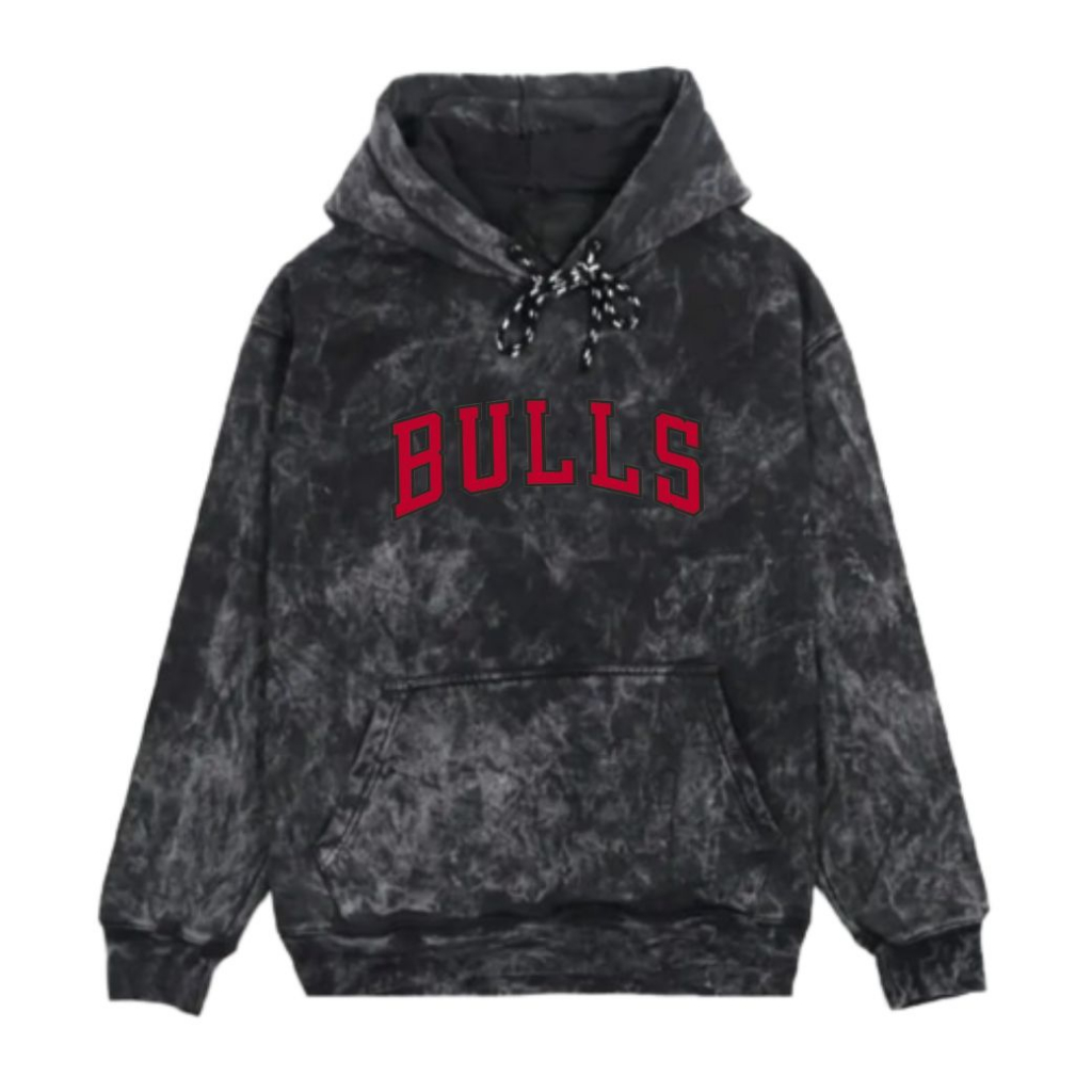 Bulls Washing เสื้อกันหนาวมีฮู้ดสีดํา Original