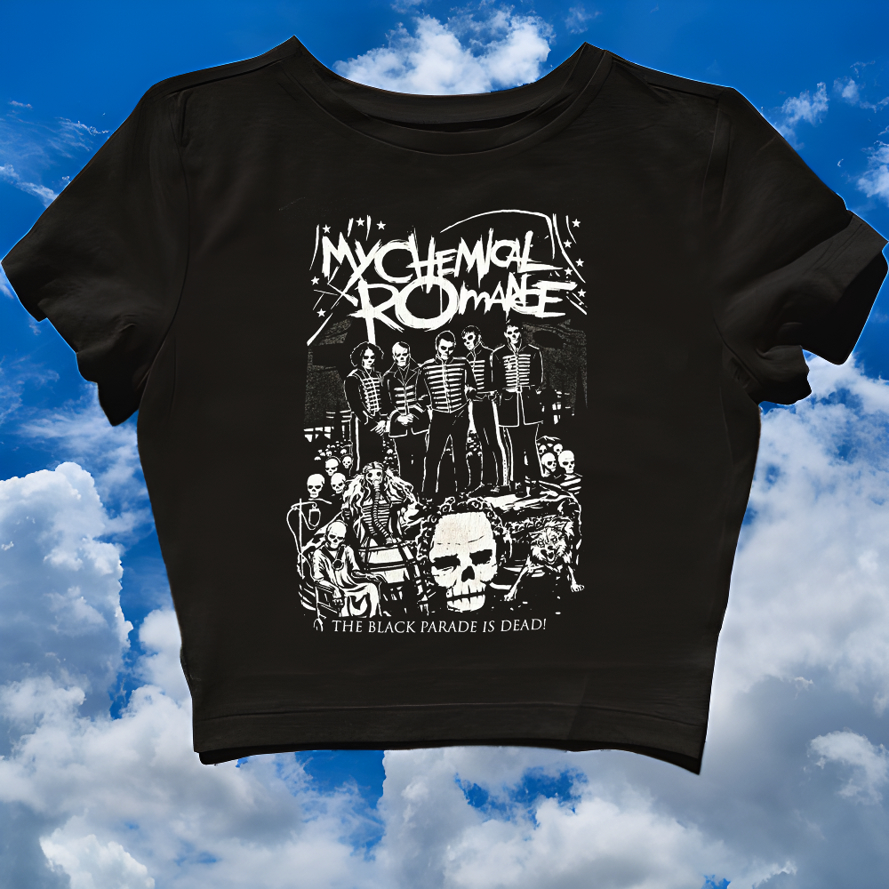 CROP TOP MY CHEMICAL ROMANCE THE BLACK PARADE IS DEAD | วงดนตรีโลหะ ROCK MUSIC | GRUNGE GRUNGE GRUNG