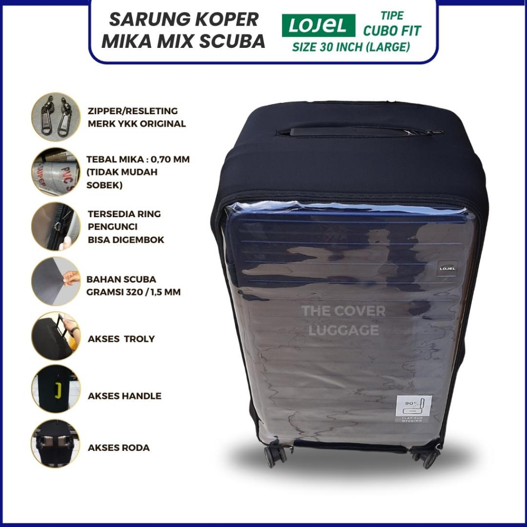ปก - ผ้าคลุมกระเป๋าเดินทาง/ตัวป้องกันกระเป๋าเดินทาง/ผ้าคลุมกระเป๋าเดินทาง Mika Mix Scuba Special Loj