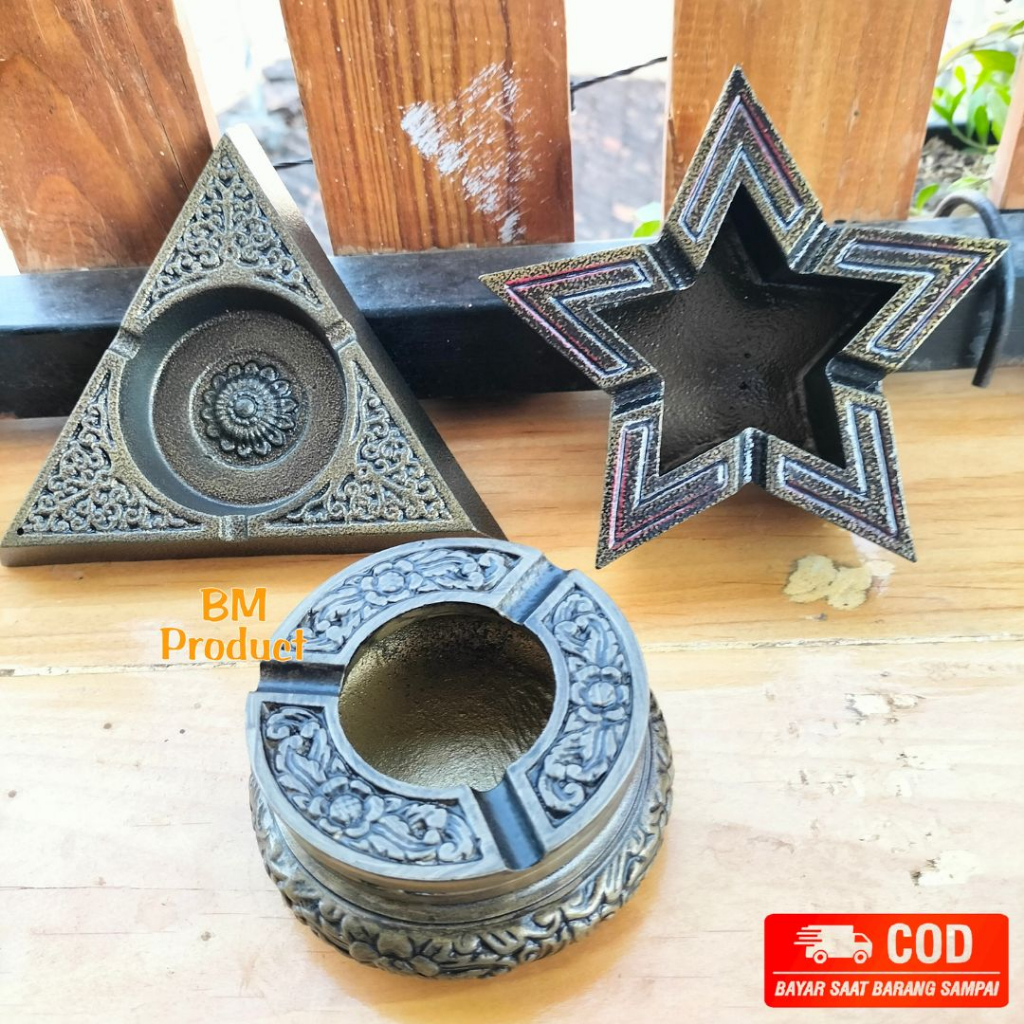 Unique Ashtray Motif Ashtray 1 ชิ้น Antique Aluminium Hotel Ashtray