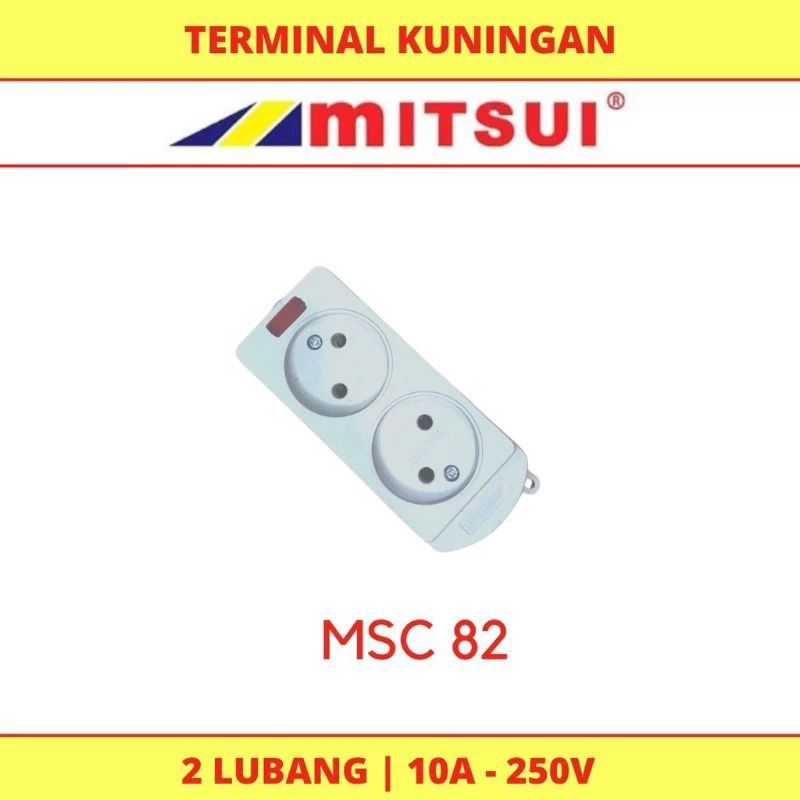 Mitsui MSC 082 ซ็อกเก็ต 2 รู Mitsui เทอร์มินัลทองเหลืองแบน 2 ลิตร