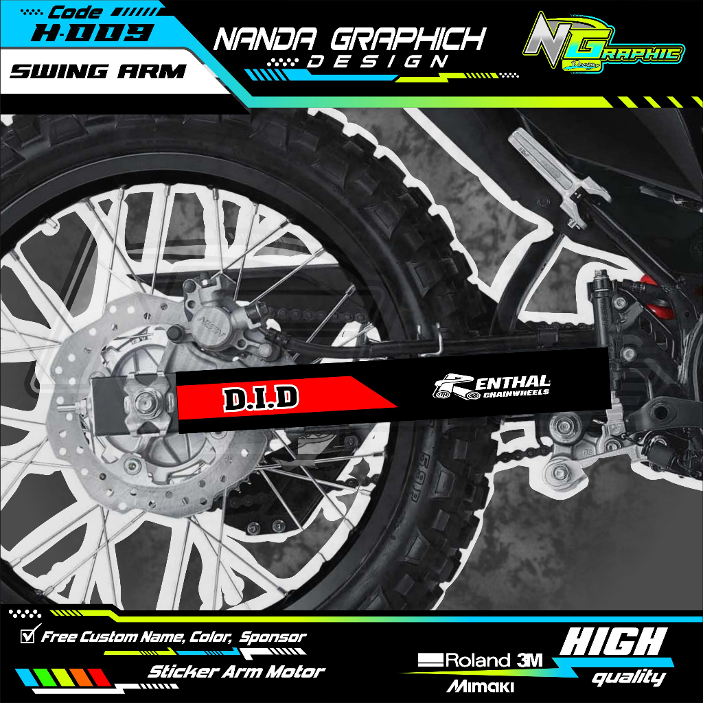KAWASAKI สติ๊กเกอร์สวิงอาร์ม สี Variations Arm Honda CRF, KLX, Dtracker, Klx เก่า, KX, YZ86, Yamaha WR. คาวาซากิ คาวาซากิ คาวาซากิ คาวาซากิ