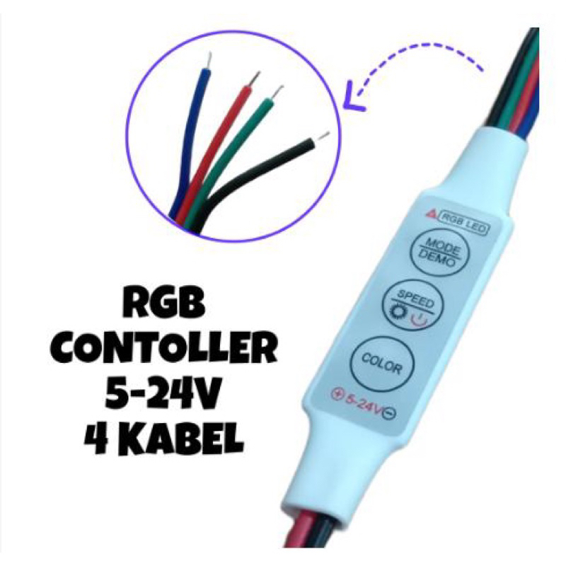 ควบคุม Mini RGB สี LED Controller ความสว่าง 5050 3528 Mini Dimmer LED