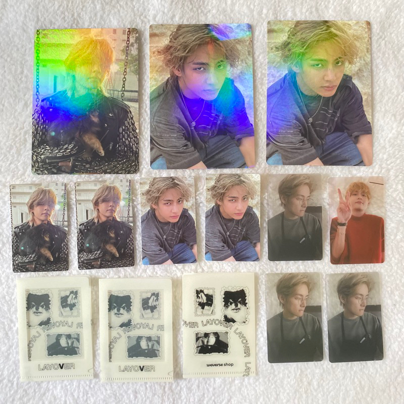 Pob Layover Photocard, L-holder, กรอบรูปโฮโลแกรม, Early Bird pvc โปร่งใสโปร่งใส Taehyung Yeontan