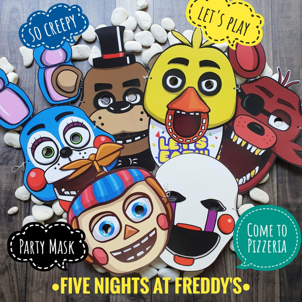 Five Nights at Freddys FNAF Party Mask อุปกรณ์วันเกิดวันเกิด Props เด็กอุปกรณ์เสริมอุปกรณ์