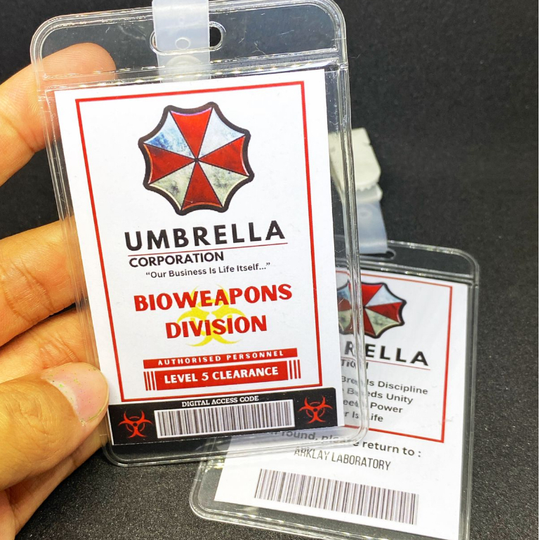 Resident Evil Umbrella Corporate Bioweapons Division ID Badge