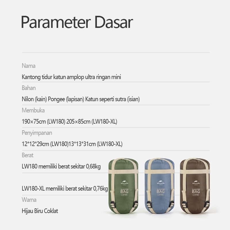 Naturehike ถุงนอน LW180 ต่อกันได้ สินค้าของแท้ พร้อมส่งทันที - รูปที่ 5