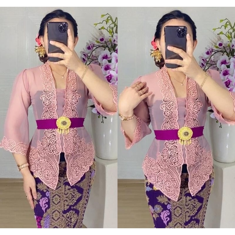 Kartini ใบปัก kebaya บาหลีสมัยใหม่ แบบดั้งเดิมไม่ซ้ําใคร