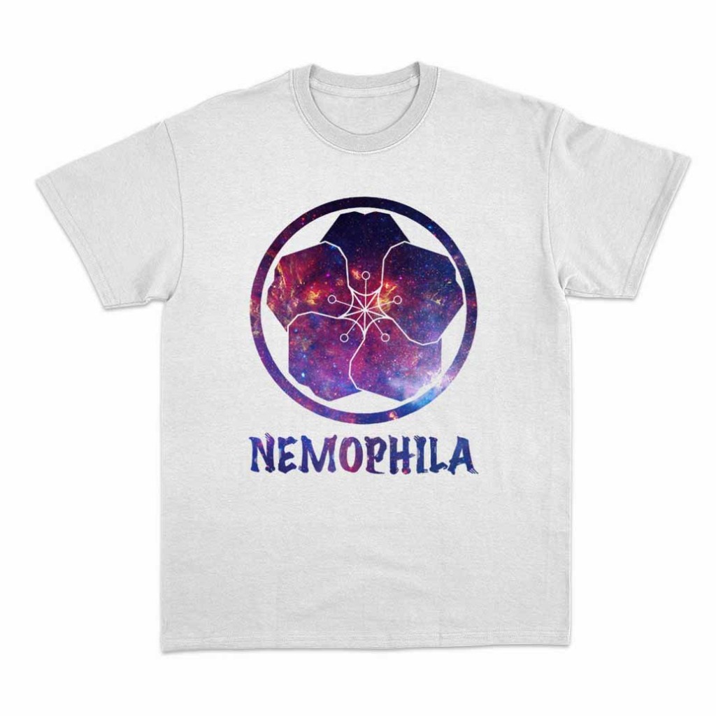 เสื้อยืดดนตรี Nemophila โลโก้ Jrock Band ของญี่ปุ่น
