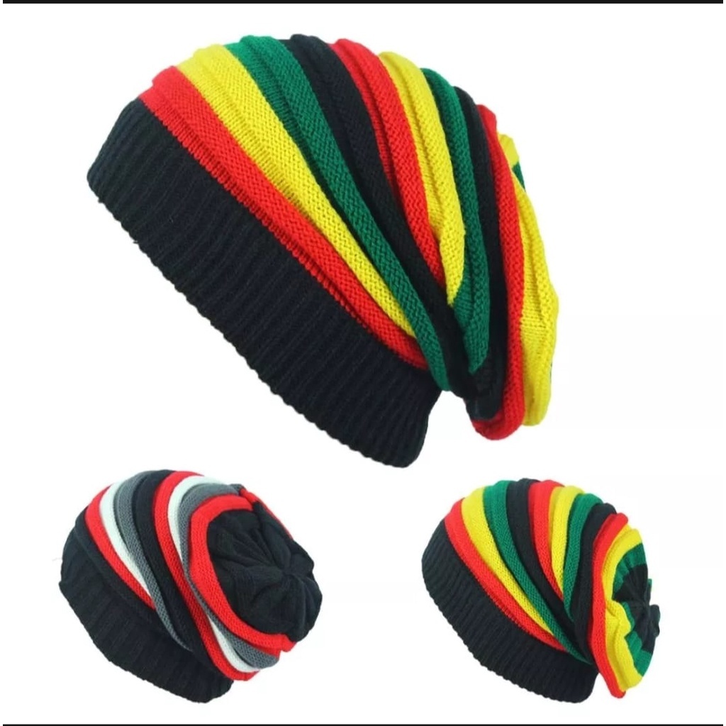 TOLA17 Rasta Beanie หมวก Reagee Beanie Bobmarlay Beanie หมวกกิมบอล