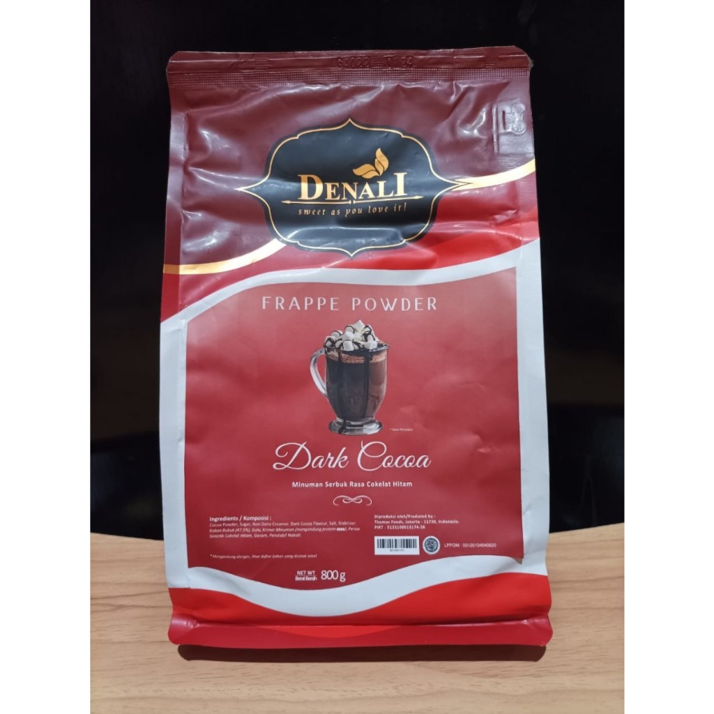 Denali Frappe Powder Dark Cocoa 800gr Black Chocolate Drink Flavouring Powder เครื่องดื่มอินเทรนด์