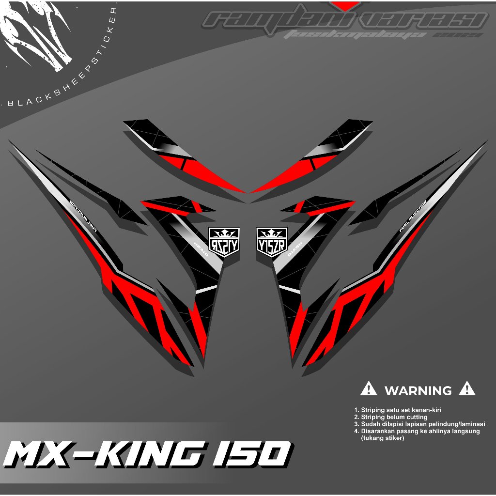 MX KING 150 STRIPING - MX KING THAILAND SIMPLE STICKERS - MX KING 150 THAILAND