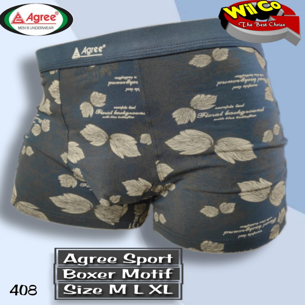 SM408 (3 ชิ้น) กางเกงบ็อกเซอร์ผู้ชาย Agree ไซส์ M - XL