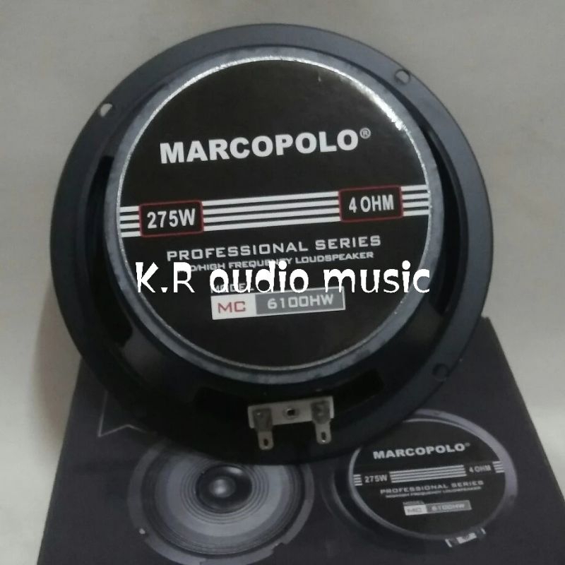 MARCOPOLO BRAND SPEAKER MODEL MC 6100 HW 275 W 4 OHM 6 นิ้ว