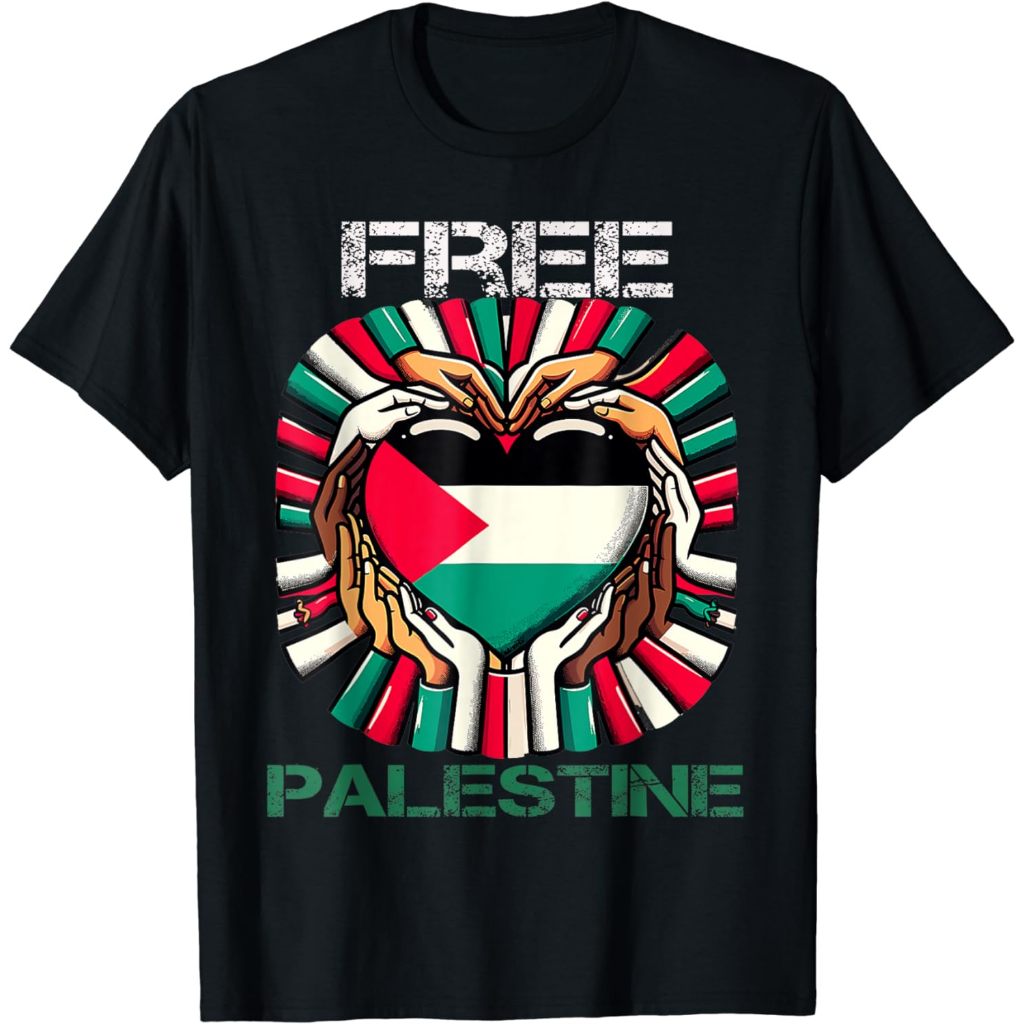 Premium Distro Adult T-shirt I Love Free Palestine Flag Save Gaza Strip Palestine เสื้อยืด 2
