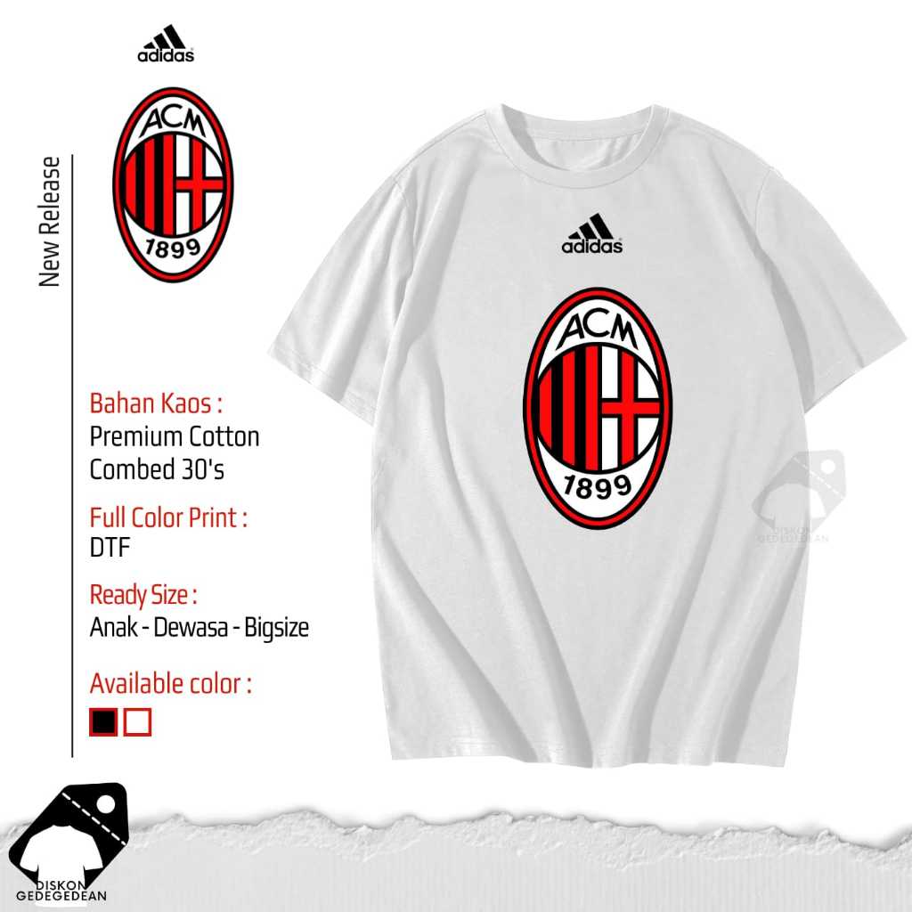 ส่วนลดเสื้อยืด Distro "AC Milan" เสื้อยืดเสื้อผ้าผู้ชาย Unisex