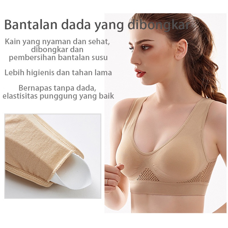 ข้อเสนอใหม่ SPORT BRA JUMBO S-3XL PUSH UP SEAMLESS BH SPORTS WITHOUT WIRE GYM YOGA BRA S6