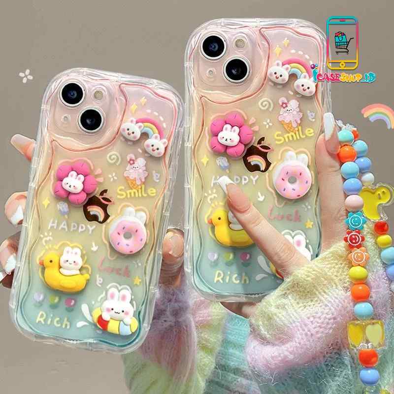 SS868 SOFTCASE 3D GRADATION HAPPY RABBIT สําหรับ SAMSUNG J2 PRIME A02S A03 A03S A04 A04E A04S A05 A0