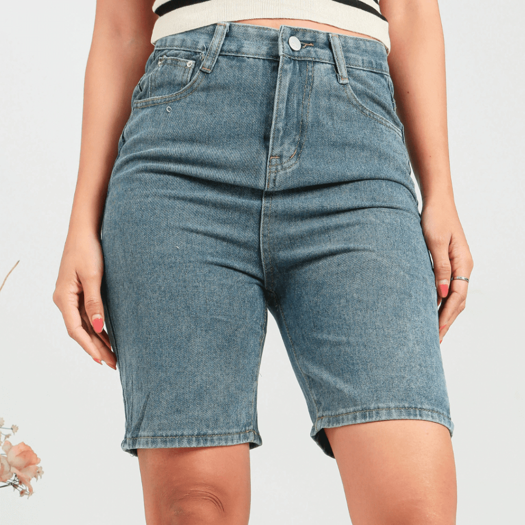 MKY CLOTHING CASUAL BIKER SHORT JEANS