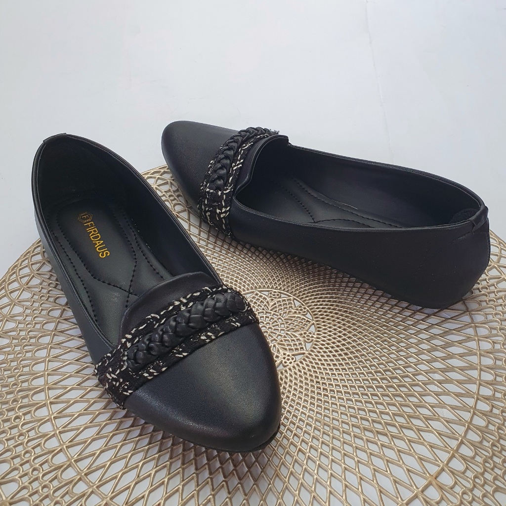 Fd005. รองเท้า แต่งริบบิ้น แต่งจับจีบ สําหรับผู้หญิง