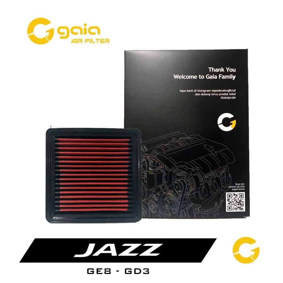 ต้นฉบับ GAIA Honda Jazz GE8 5343 Racing กรองอากาศ
