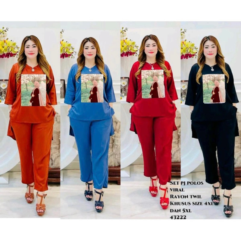 RAYON TWILL HIJAB SET SPECIAL JUMBO 43222 PREMIUM