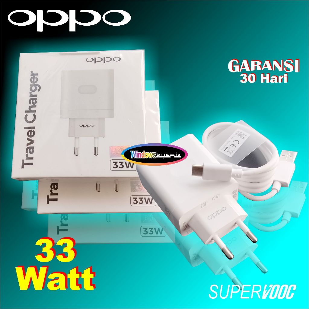 Oppo A77 A77s A77 4G 33 วัตต์ Super VOOC USB C Charger ของแท้ 100%