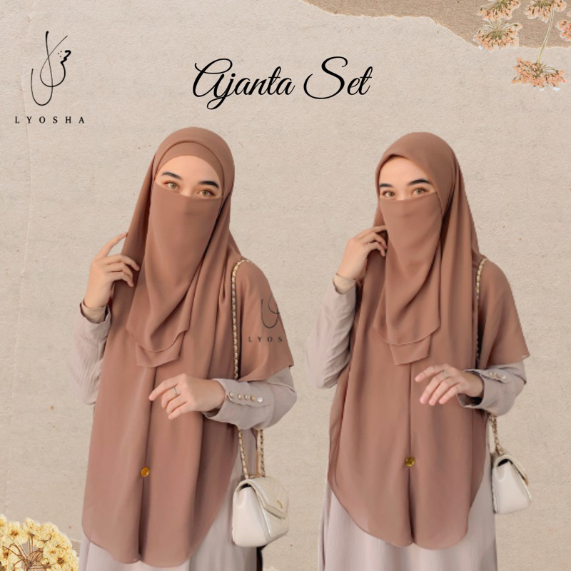 Ajanta Set - Syari Instant Hijab - 1 Hijab ได้ 2 รุ่น