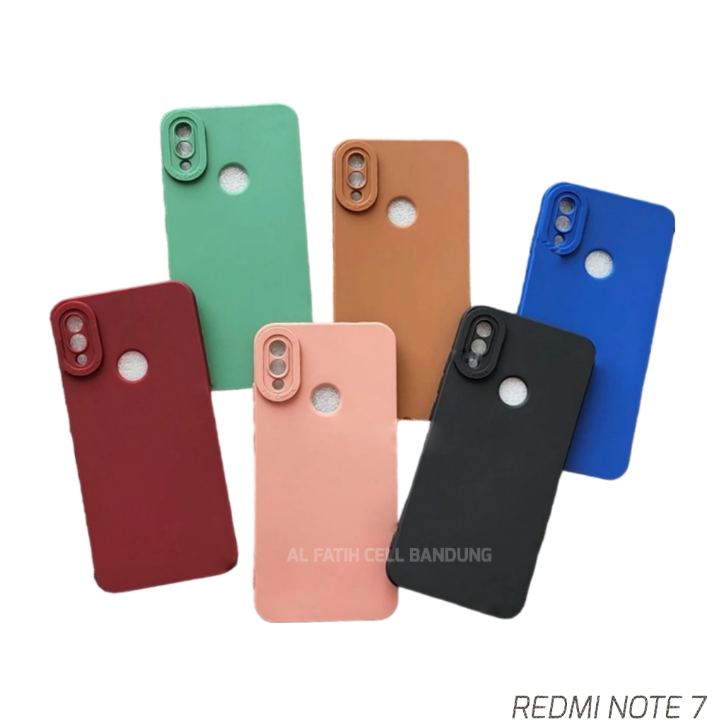 Softcase Pro Camera Xiaomi Redmi Note 7 Candy Case ซิลิโคนสีเต็ม TPU Macaron เคส