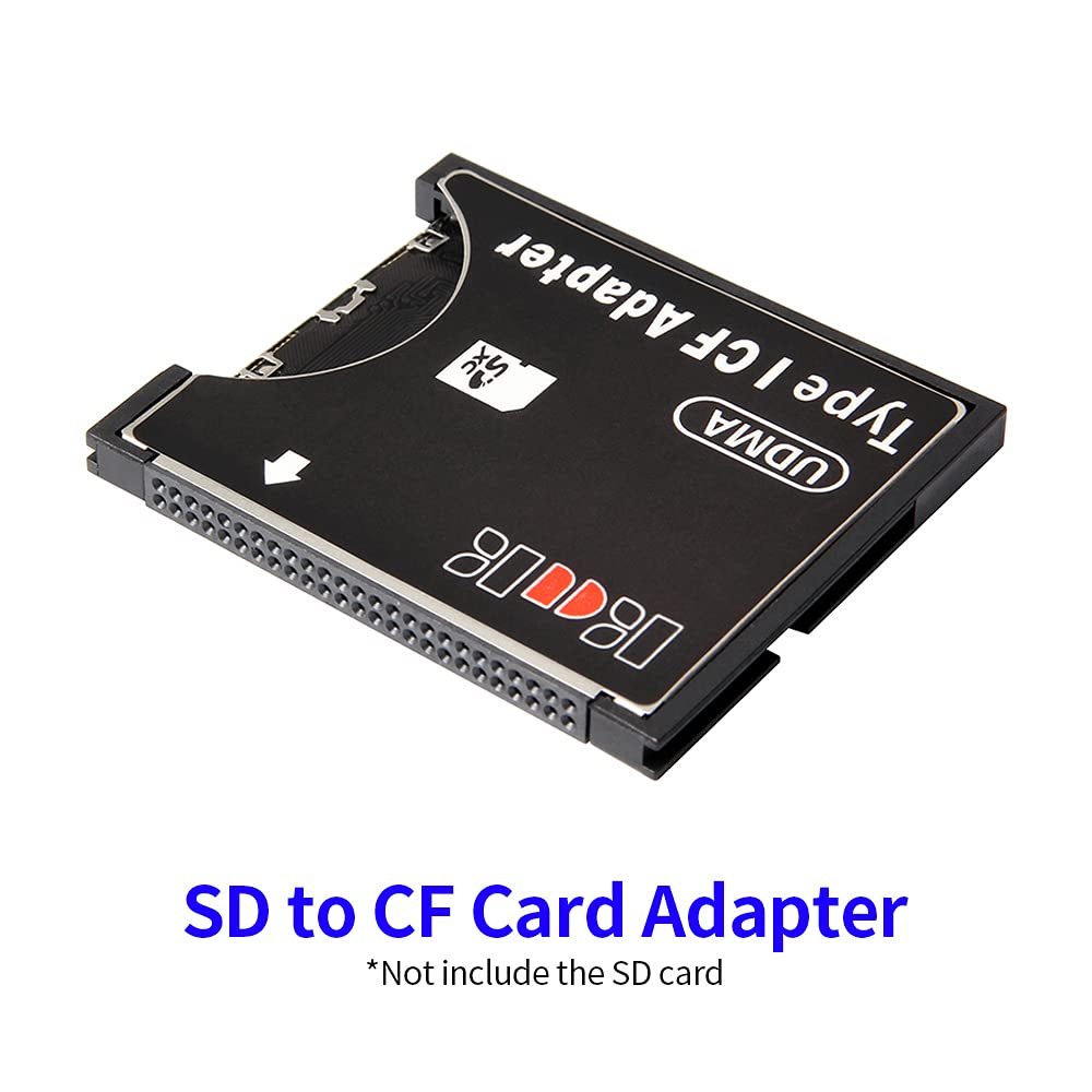 เครื่องอ่านการ์ด Compact Flash Adapter SD Card CF Type I SDHC SDXC MMC - WL-695 - สีดํา