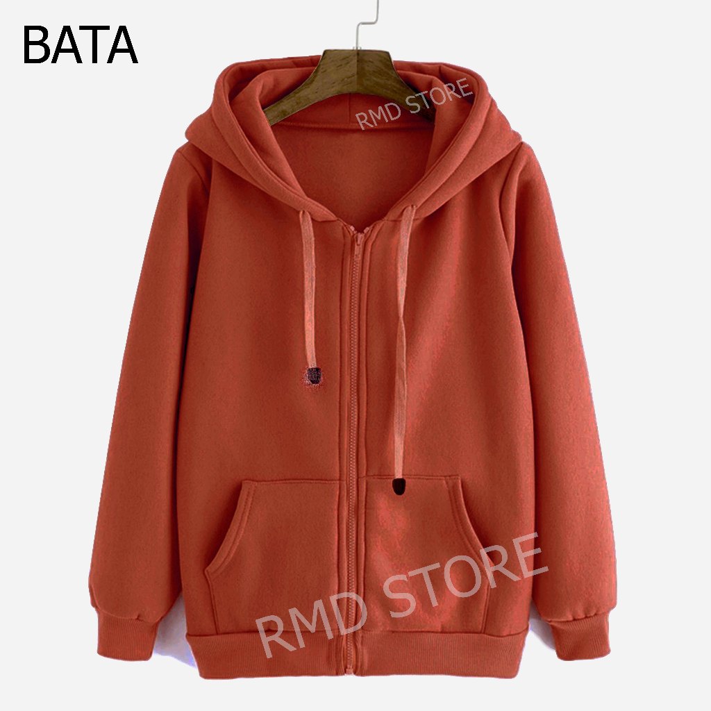PLAIN HOODIE ZIPPER JACKET PLAIN UNISEX PLAIN ZIPPER HOODIE JACKET