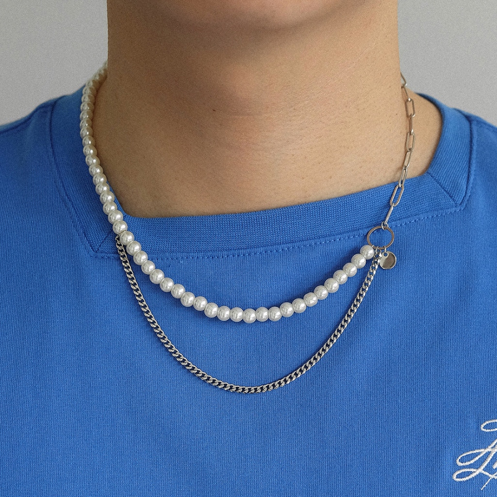 Arnaé Archive Pearl Drop Chain Necklace