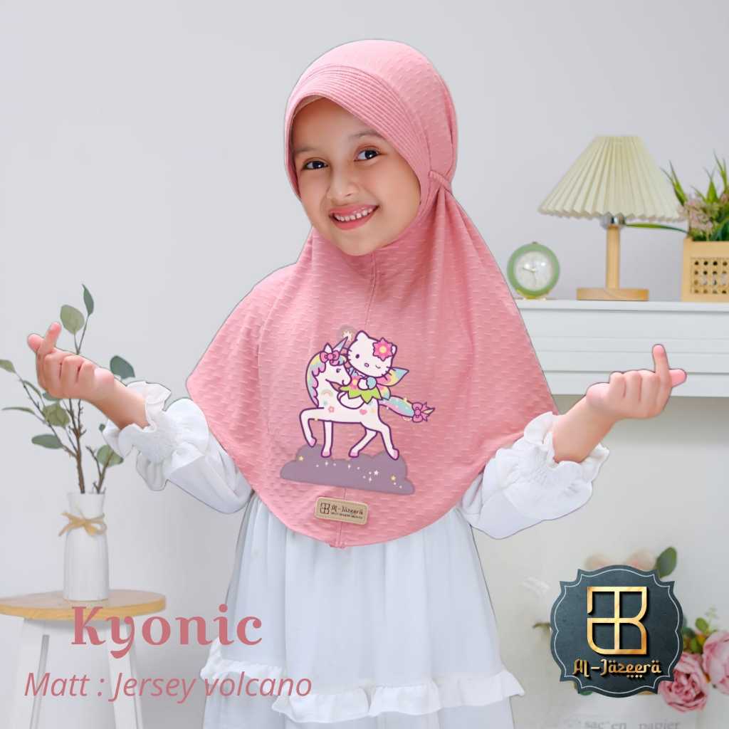 CHILDRENS INSTANT HIJAB PET STRAP MATT JERSEY VOLCANO BY AL JAZEERA - KYONIC