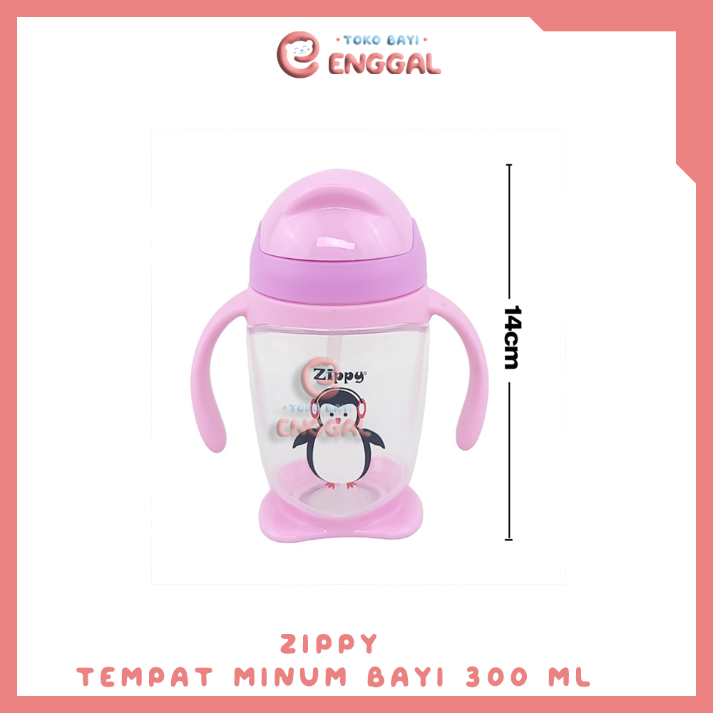 Zippy Baby Drinking Cup 300 ML Penguin Straw Drinking Cup ZIP OK405