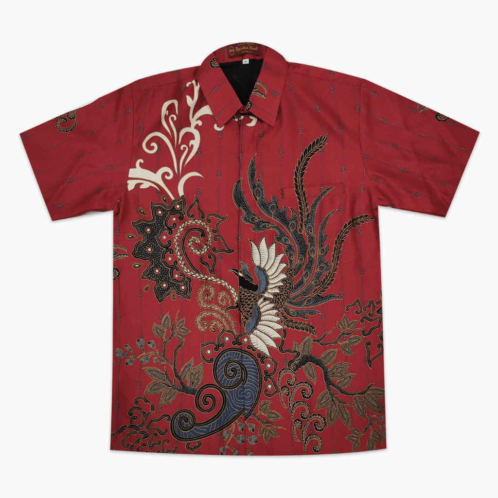 KEMEJA เสื้อเชิ้ตบาติกแขนสั้นผู้ชาย วัสดุ Dobby Trikot Layer DE84 jumbo 4L